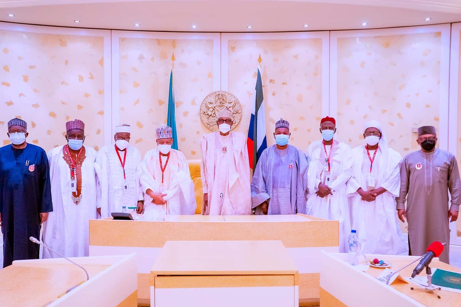 Insecurity: President Buhari Hosts Katsina Governor, State Elders In Abuja (Photos)