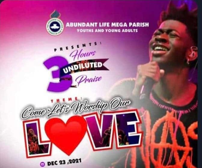 Nigerians React As Gay Singer Lil Nas X's Photo Is On RCCG Flier