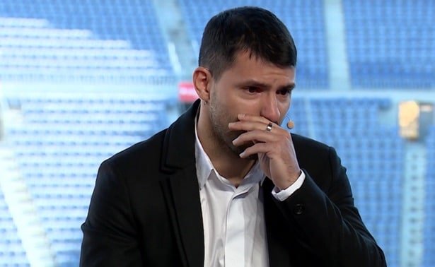 Sergio Aguero Weeps As He Announces His Retirement