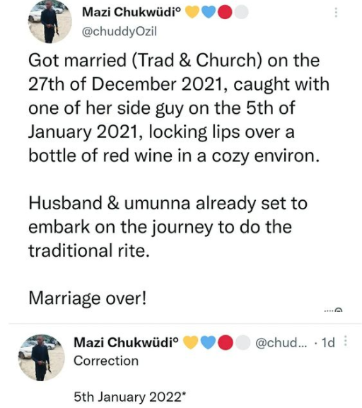 Man Set To Divorce Wife Nine Days After Wedding