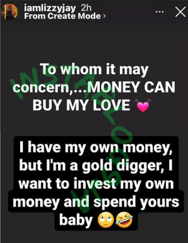 Lizzy Jay Declares Herself As Gold Digger