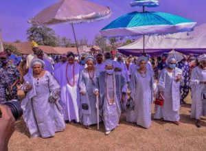 Photos Of Alaafin Of Oyo And Some Of His Beautiful Wives At His Coronation Anniversary