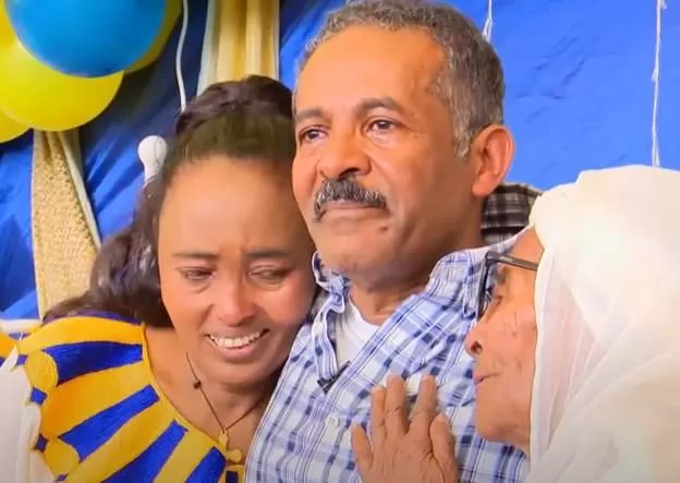 Mussie Kahsay Tesfagergis' mother, Zenebech, asked for help on an Ethiopian television station.