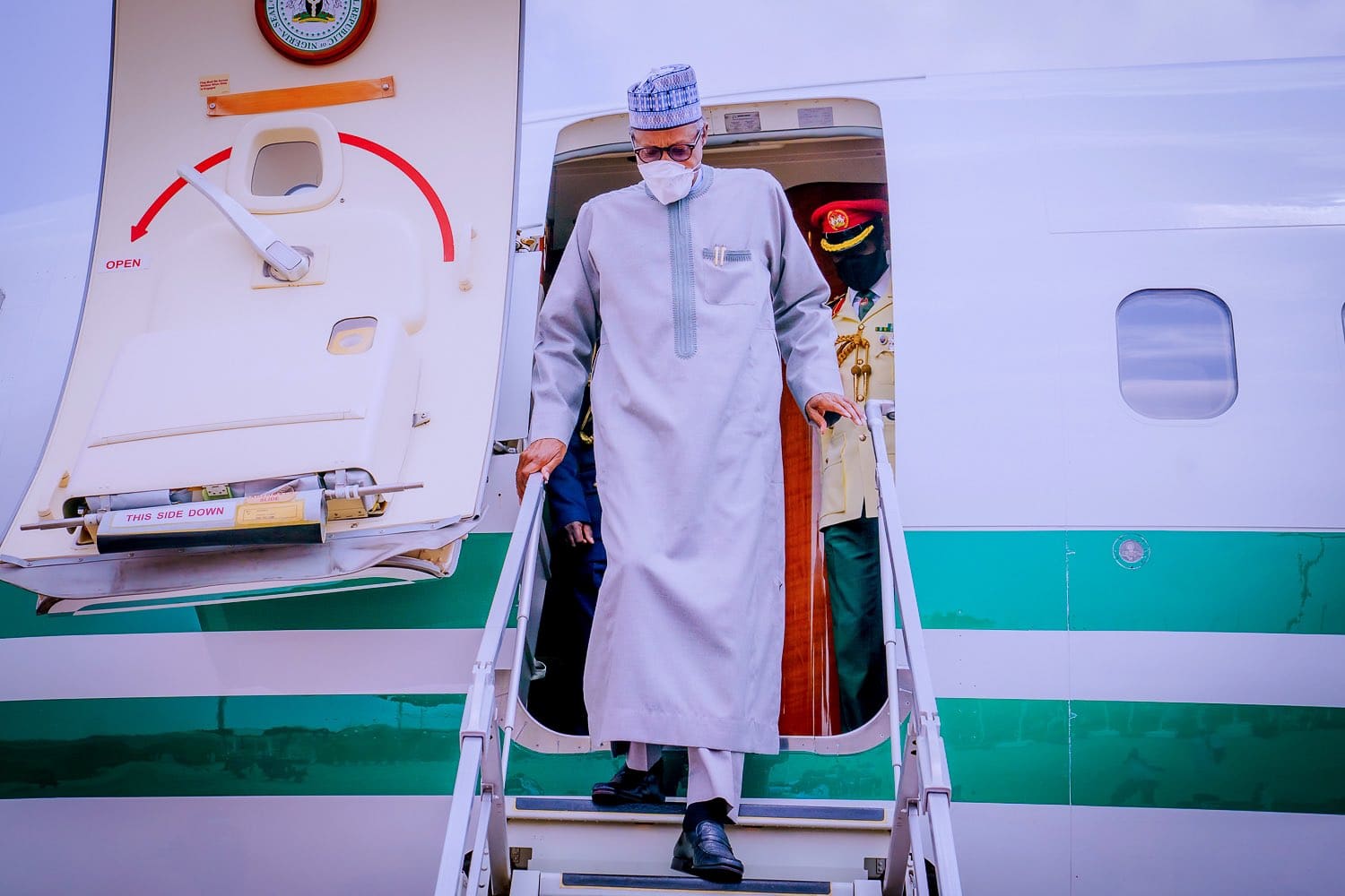 President Buhari Returns To Abuja From Imo