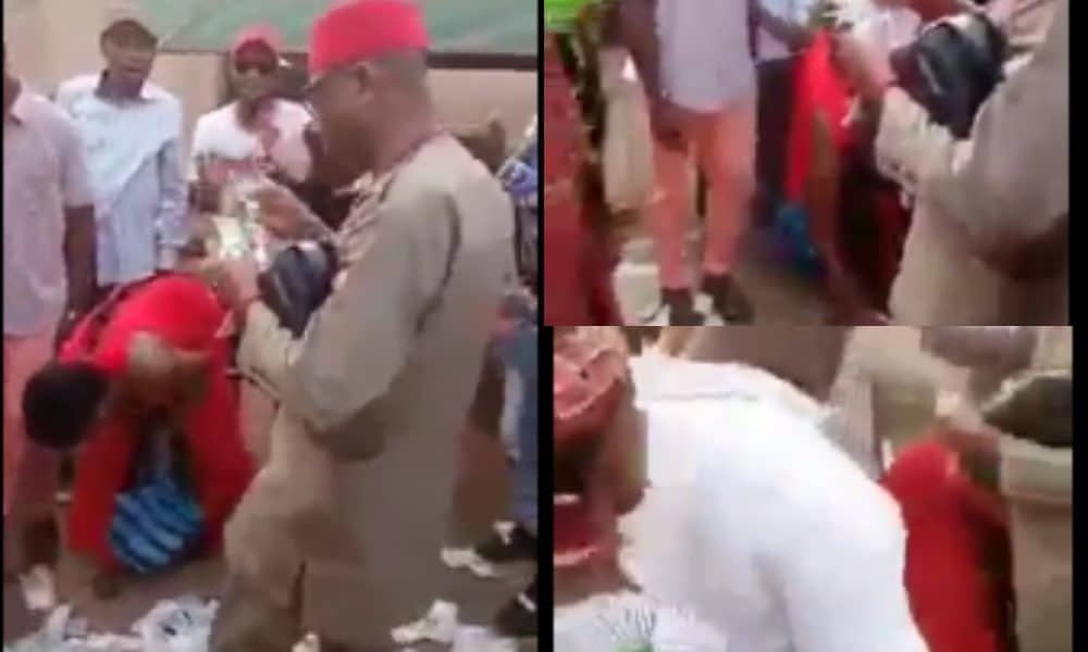 Video: Reactions As Rich Man Wipes Couples Face With Money At 'Their Wedding', Went Away With The Money
