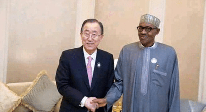 Ban Ki-moon To Buhari: Your Handling Of Insecuirty In Nigeria Commendable