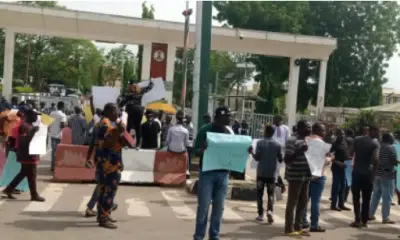 Protesters Storm N/Assembly, Demands Annulment Of Tinubu's Victory