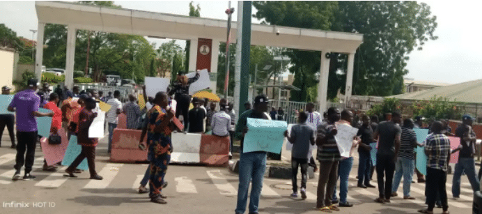 Protesters Storm N/Assembly, Demands Annulment Of Tinubu's Victory