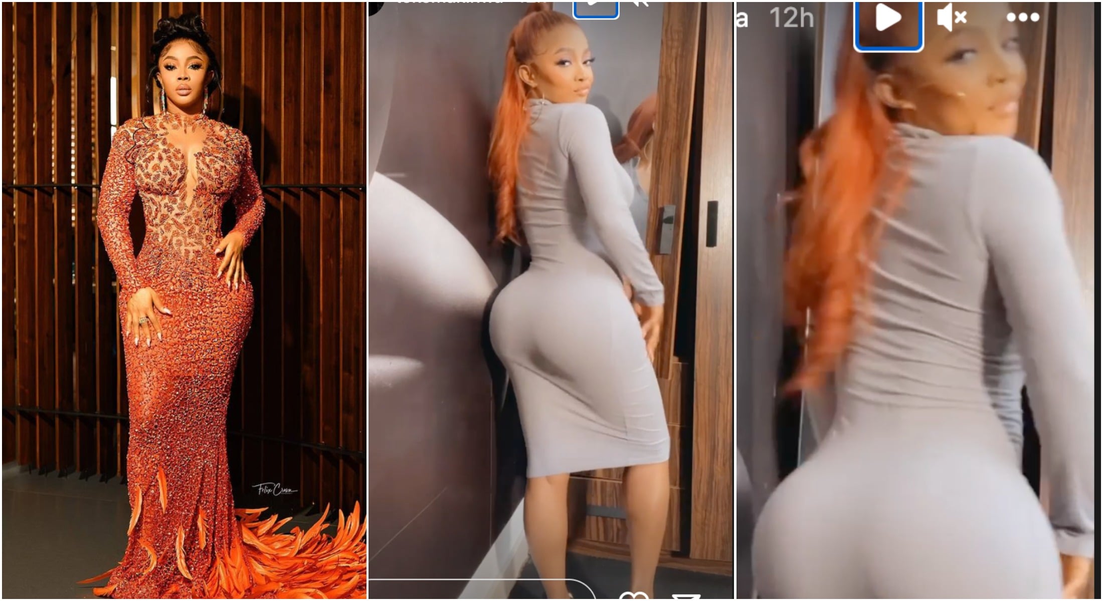 Toke Makinwa flaunts butt