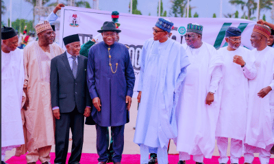 Photo News: Buhari, Jonathan, APC Chairman Meets In Abuja