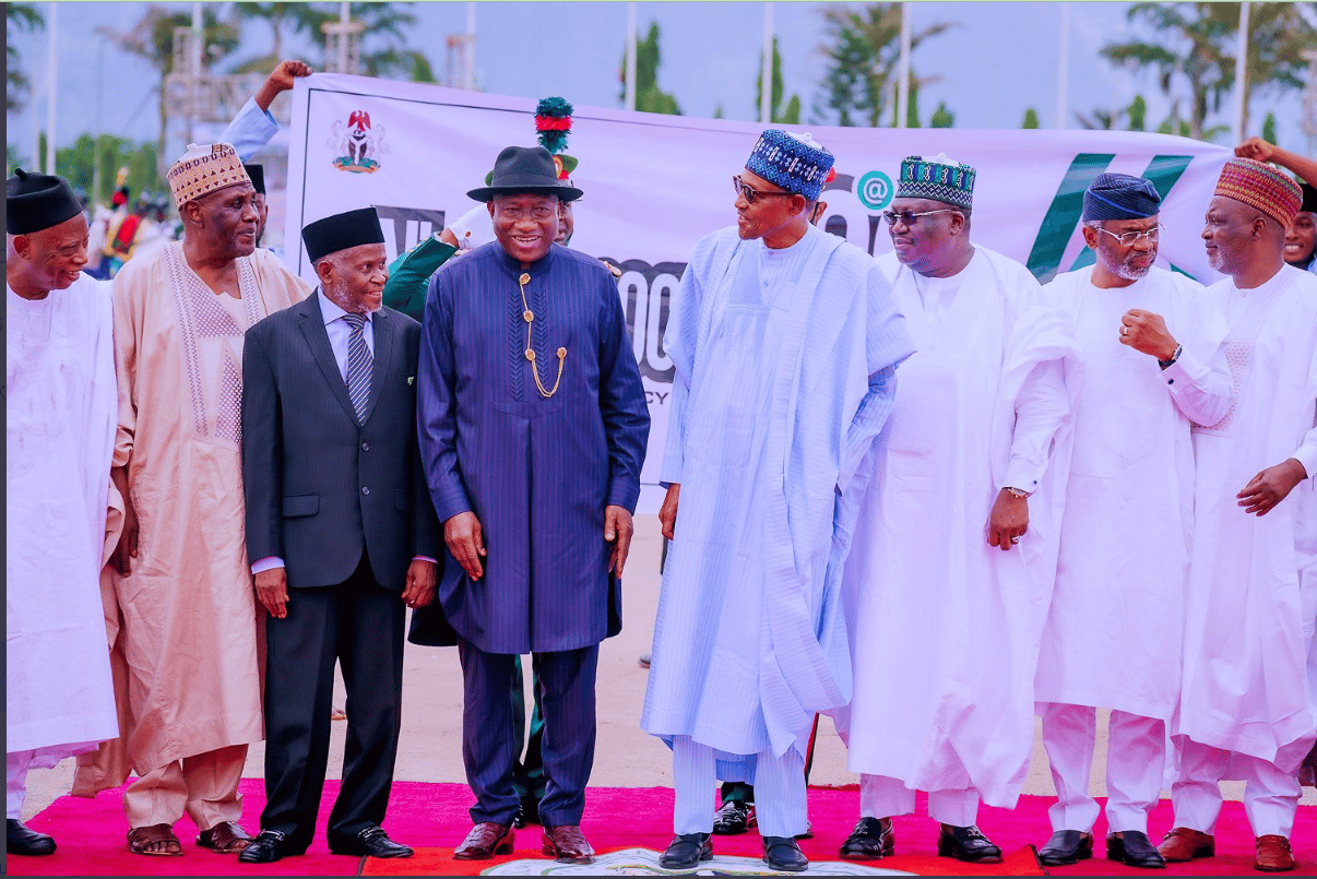 Photo News: Buhari, Jonathan, APC Chairman Meets In Abuja