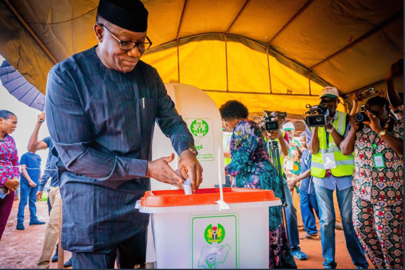 #EkitiDecides: Gov Fayemi Casts Vote, Makes Comment On INEC