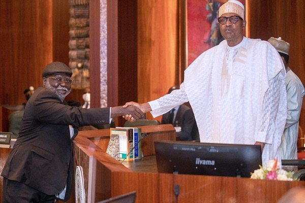 Photo News: Buhari Swears In Ariwoola As Acting CJN