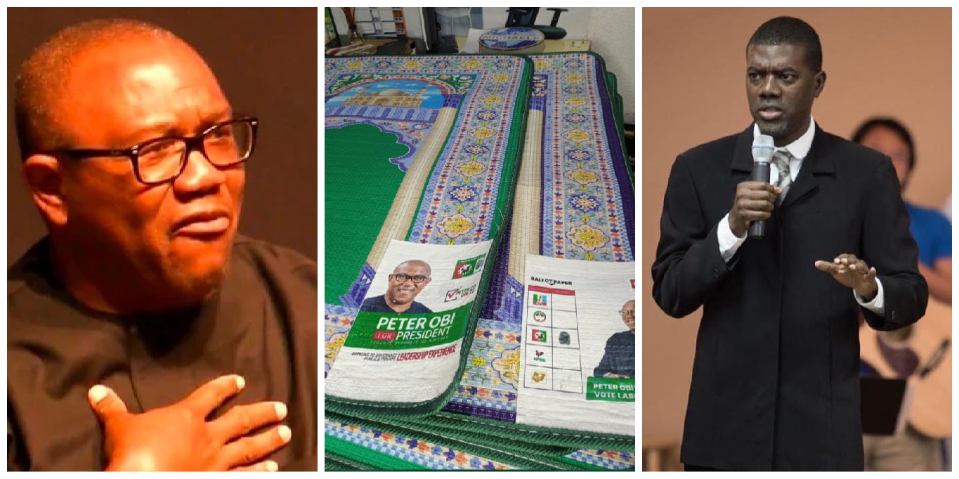 Tinubu: Omokri Reacts To Viral Photo Of Muslim Praying Mats With Peter Obi's Face