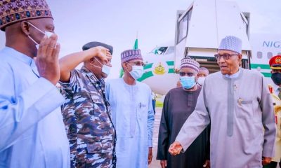 Buhari Returns To Abuja After Visit To Portugal (Photos)