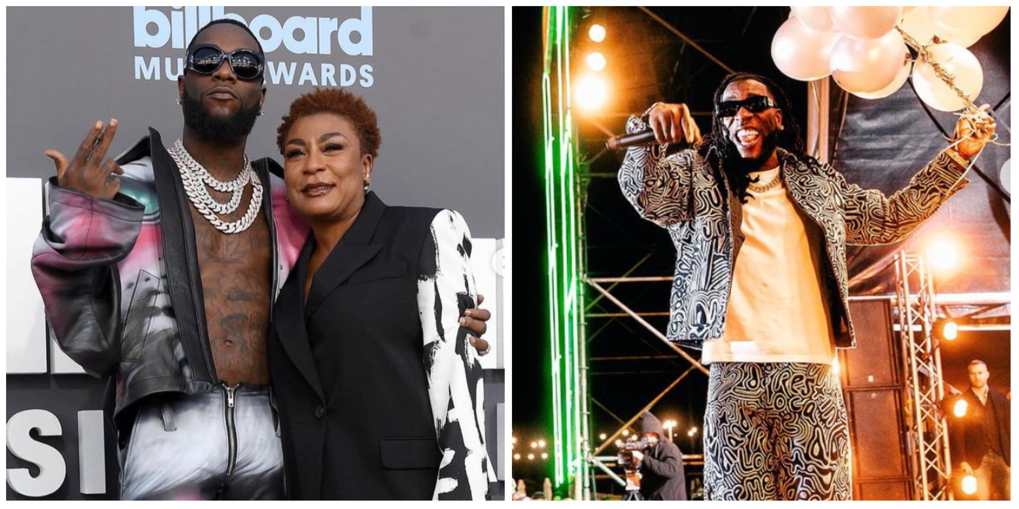 Burna Boy and Mother