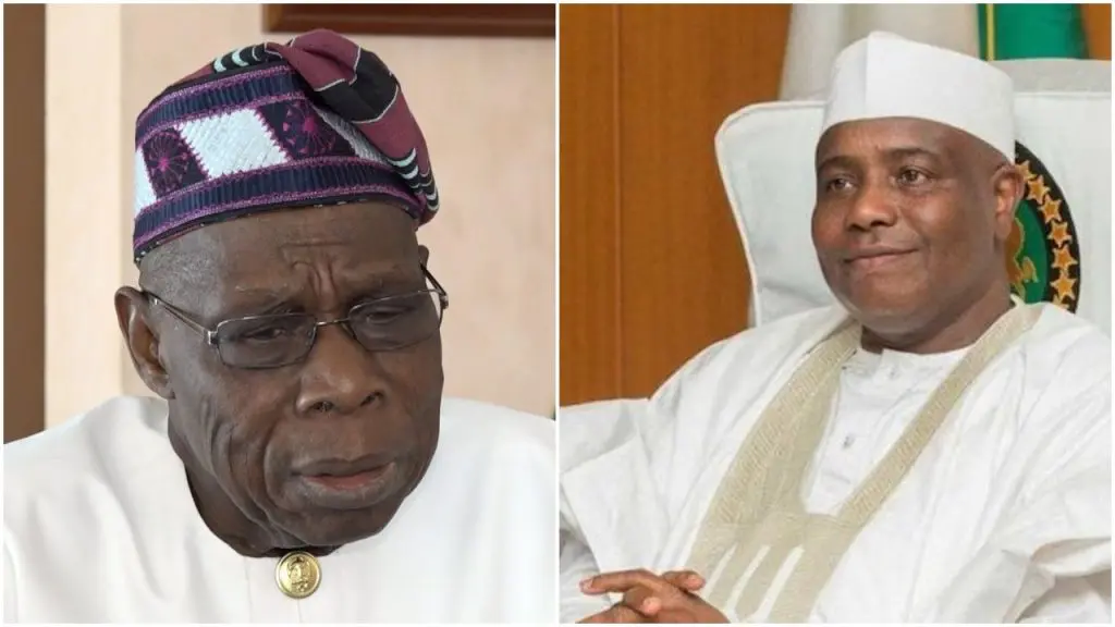 Tambuwal Meets Ex-President Obasanjo Behind Closed Doors