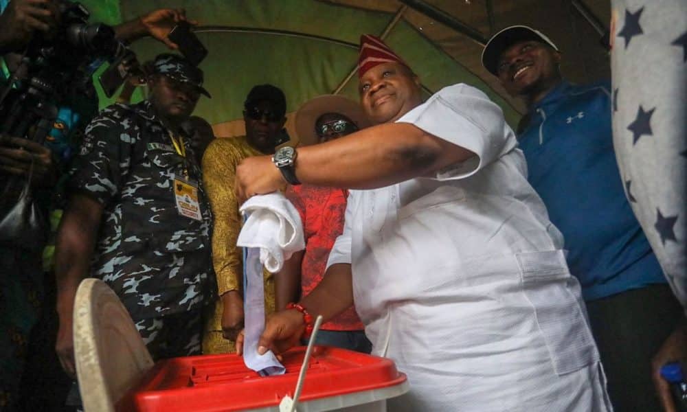 #OsunDecides2022: PDP Candidate, Adeleke Speaks After Casting His Vote