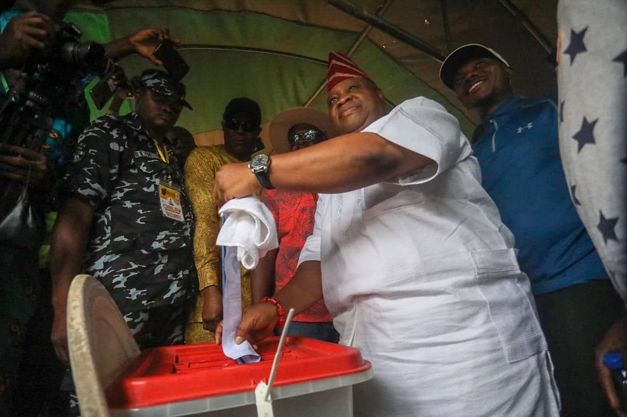 #OsunDecides2022: PDP Candidate, Adeleke Speaks After Casting His Vote