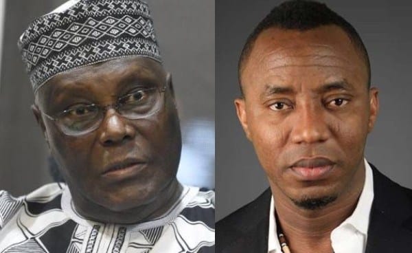 Atiku Slams Sowore Over Comment On National Grid Collapse