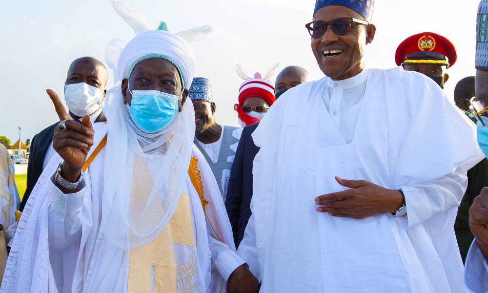 Video: President Buhari Treks Home After Sallah Prayers