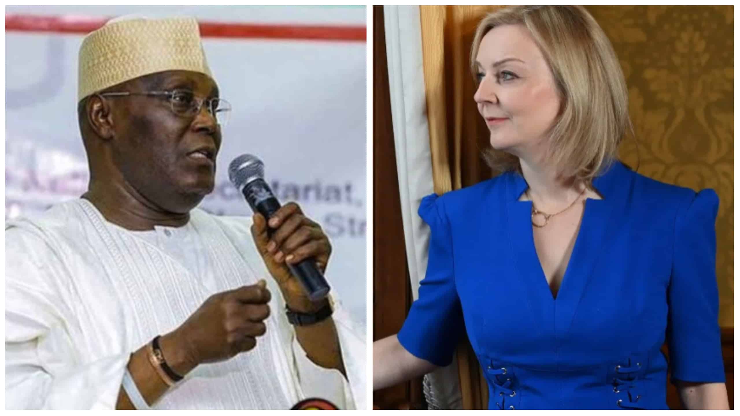 2023: Atiku Sends Message To New UK Prime Minister, Truss