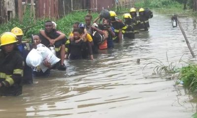 Landlord Escapes With Ladder As Nine Persons Are Trapped In Sinking Lagos Building (Photos)