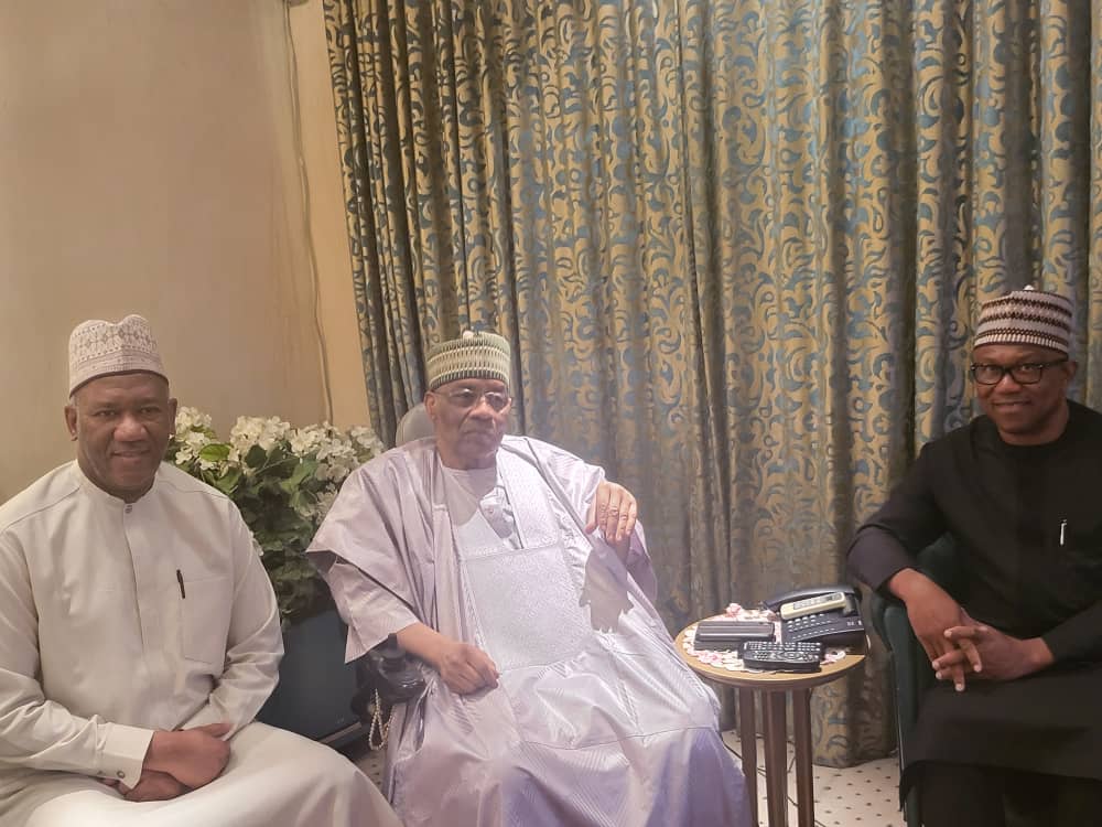 Peter Obi, Yusuf Datti Visit Babangida (Photos)