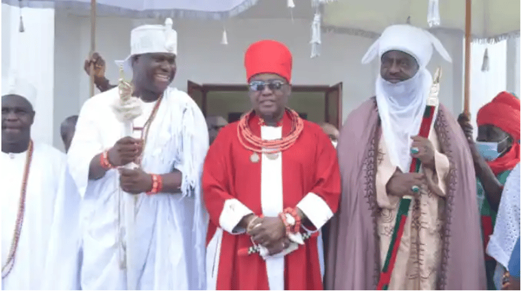 Oba Of Benin Meets Ooni Of Ife, Emir Of Kano Behind Closed-door