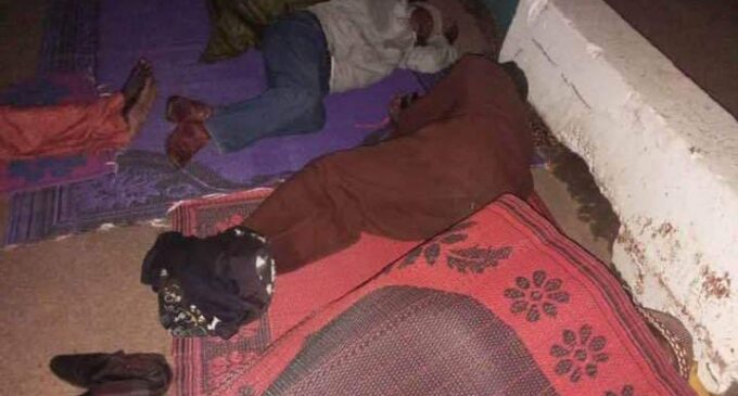 Military Pensioners Sleep On The Floor To Protest Unpaid Allowances