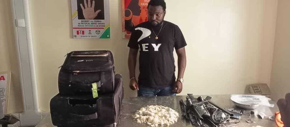 NDLEA Arrests Ex-Footballer For Smuggling Cocaine Into Nigeria (Video)