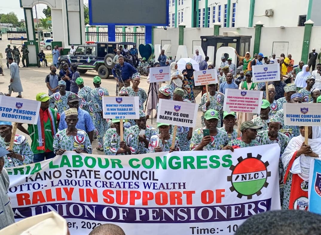 NLC: Kano Pensioners Protest, Demand Payment Of Retirement Benefits