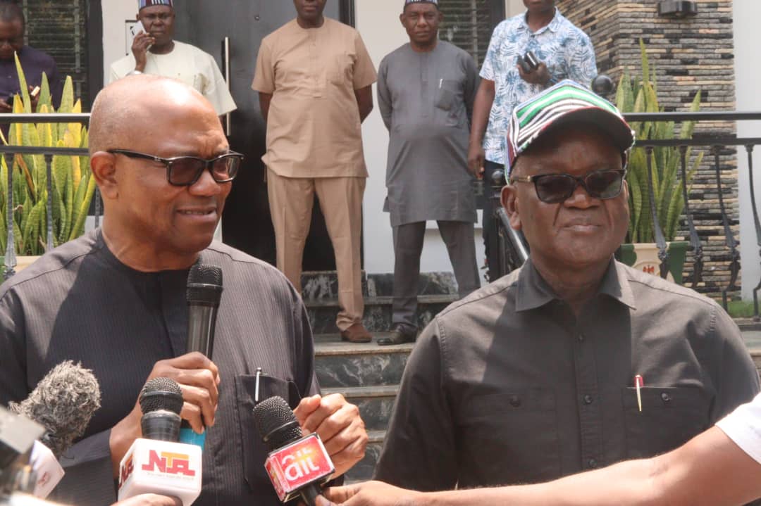 2023: You're One Of The Finest Presidential Candidates – Ortom Tells Peter Obi
