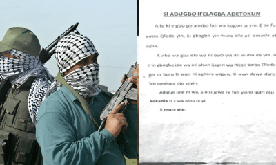 Tension As Oyo Community Gets Letter From Armed Robbers - [Read Letter]