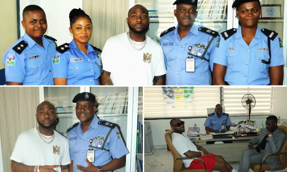 Ifeanyi: Knocks As Force Spokesman Shares Old Photos Of Davido With Police Officers Amid Son's Grieve