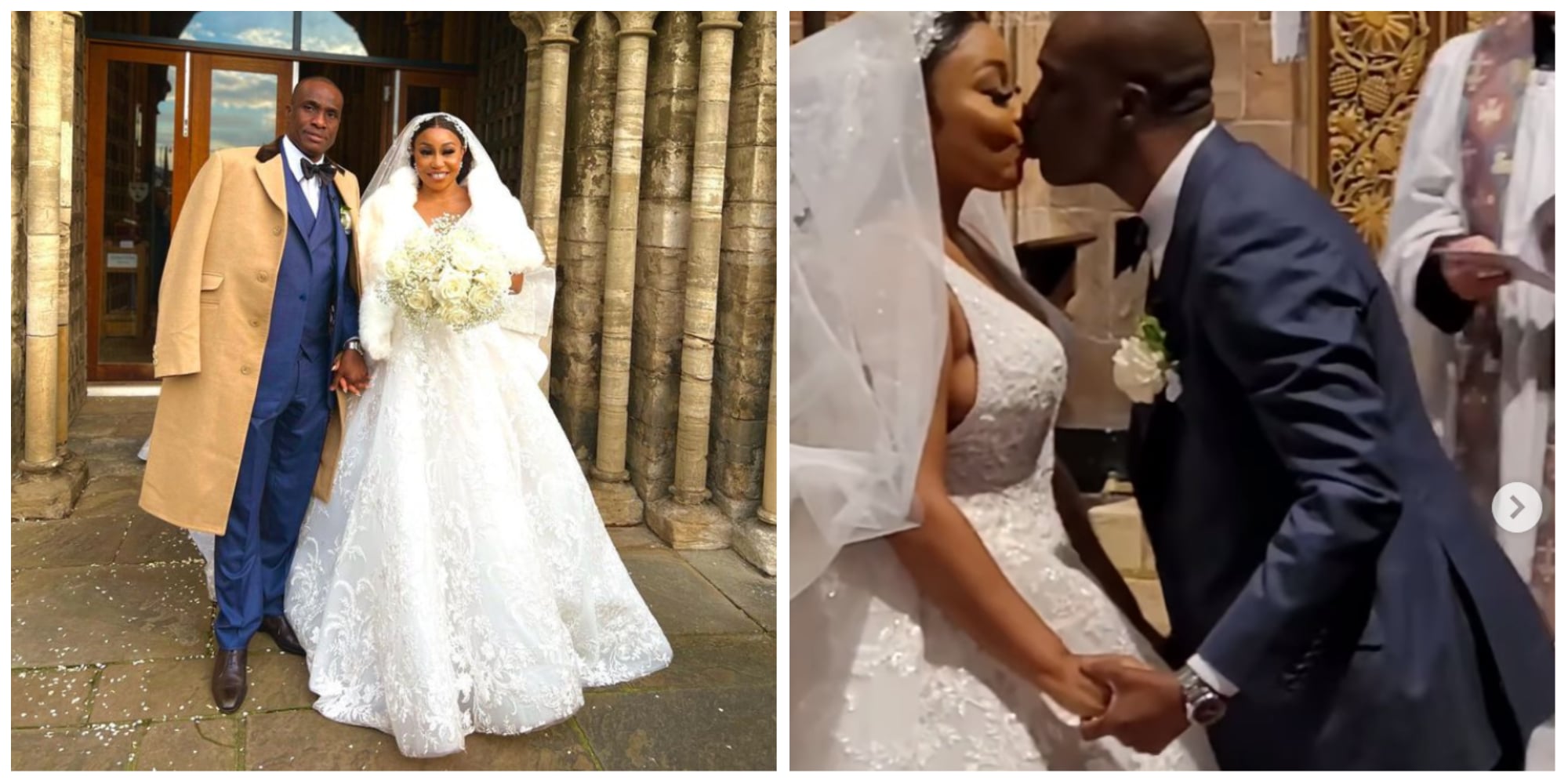 Rita Dominic White wedding