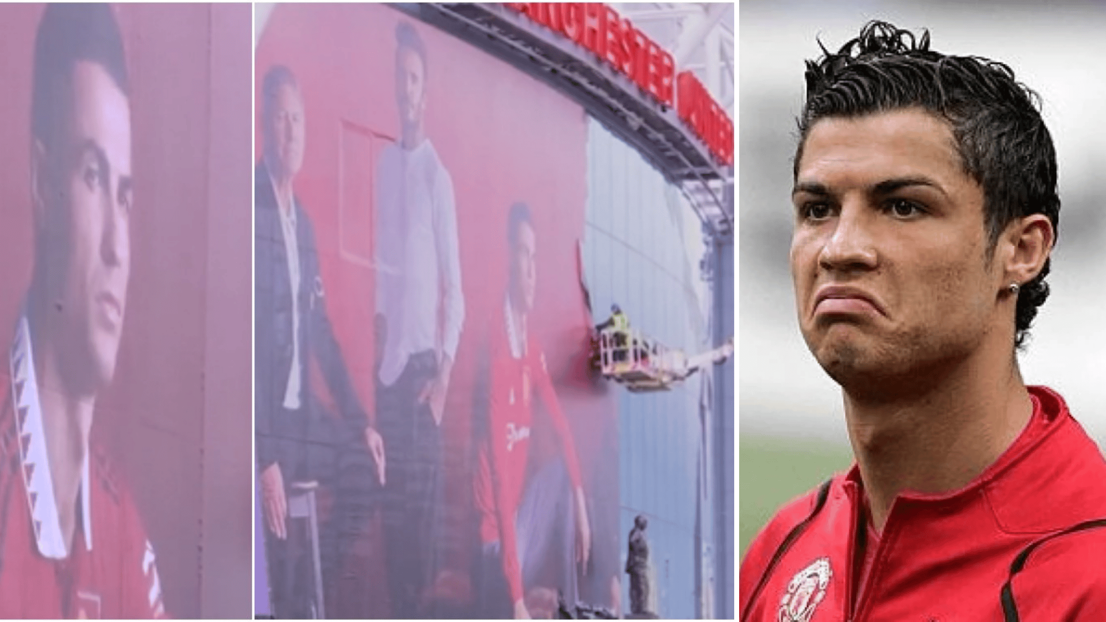 Manchester United Tear Off Ronaldo’s Poster From Old Trafford