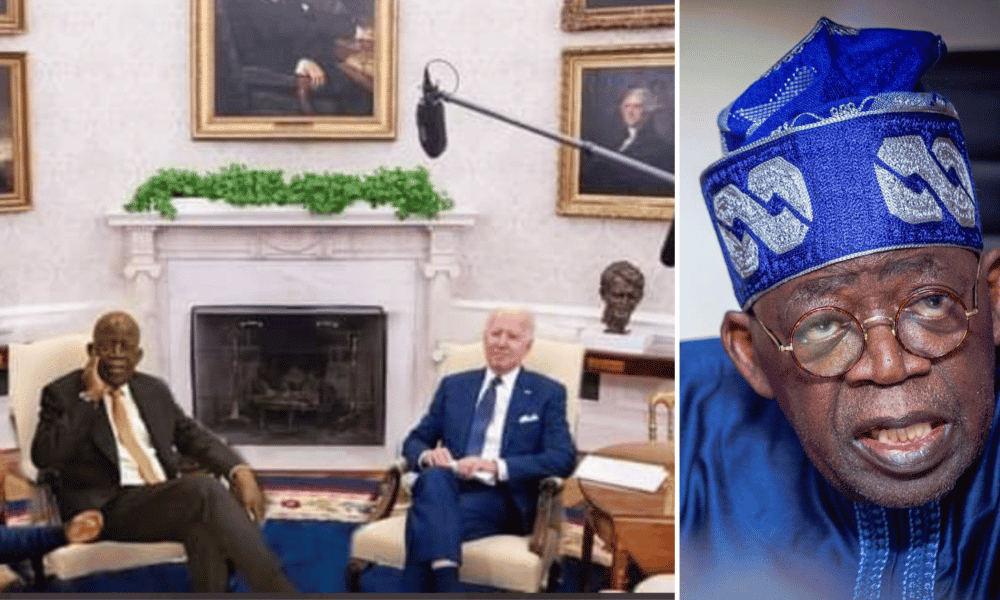Tinubu Reacts To Viral Photo Of Him Meeting US President Joe Biden