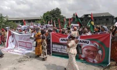 Protest Rocks Abia Over Nnamdi Kanu's Continued Detention