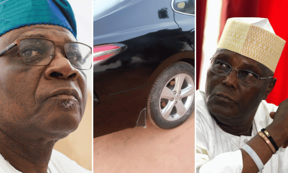 Tinubu's Spokesman, Onanuga Reacts As Atiku Repairs His Damaged Car