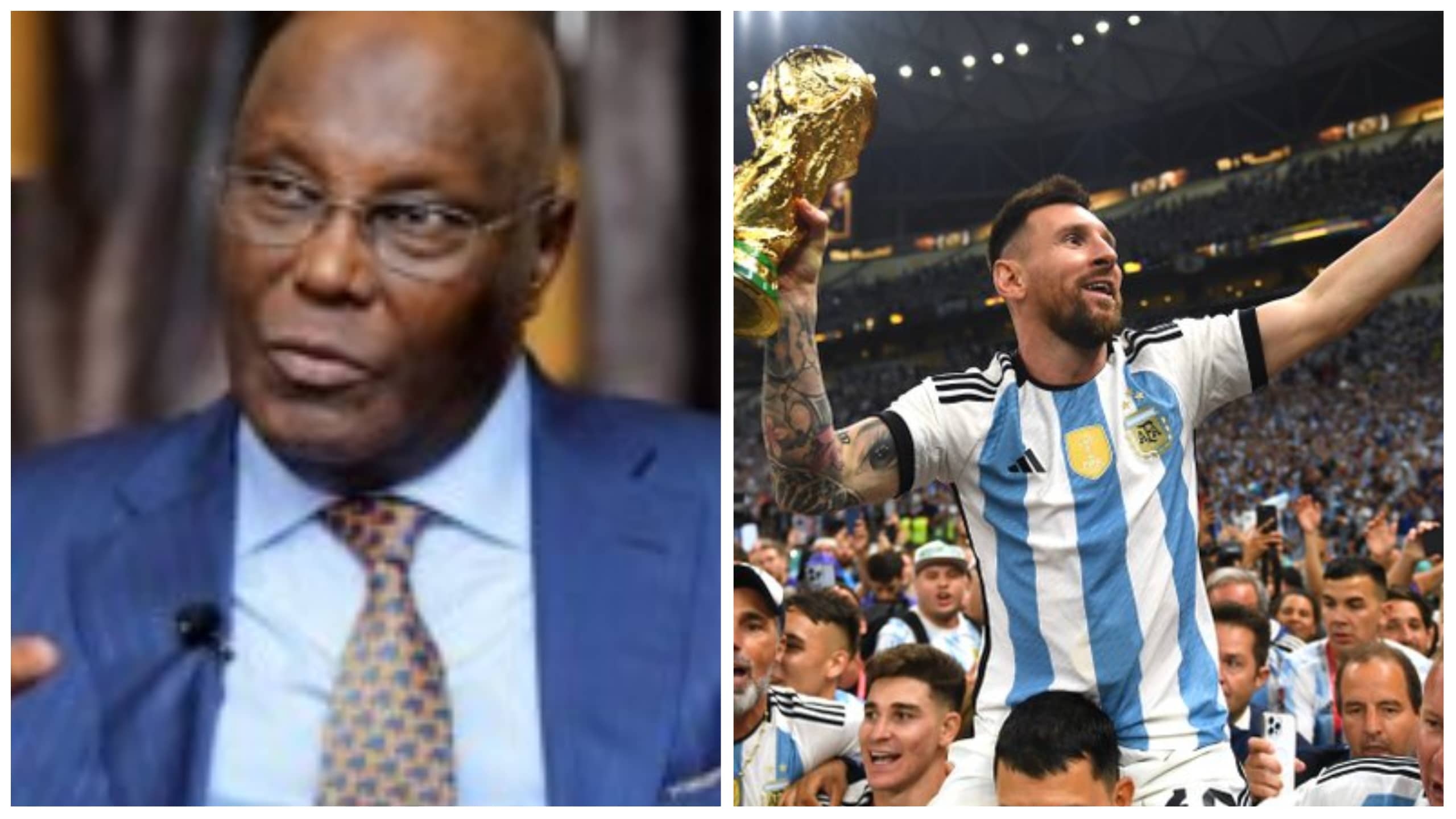 Atiku Reacts to Argentina's World Cup Victory