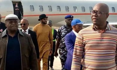 Photos: Moment Wike, G5 Governors Arrive In Port Harcourt From London