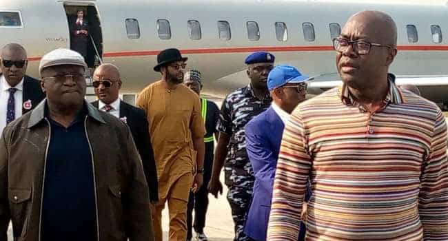 Photos: Moment Wike, G5 Governors Arrive In Port Harcourt From London