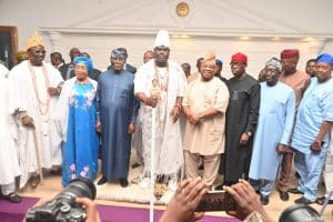 List Of PDP Chieftains At Atiku's Meeting With Ooni Of Ife, Others [Photos]