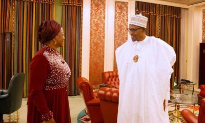 Buhari Meets New NDDC Chairperson, Lauretta Onochie In Abuja [Photos]