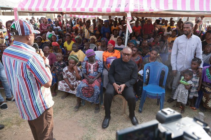 Peter Obi's Visit To Benue IDP Camp On Christmas Day Sparks Reactions Online