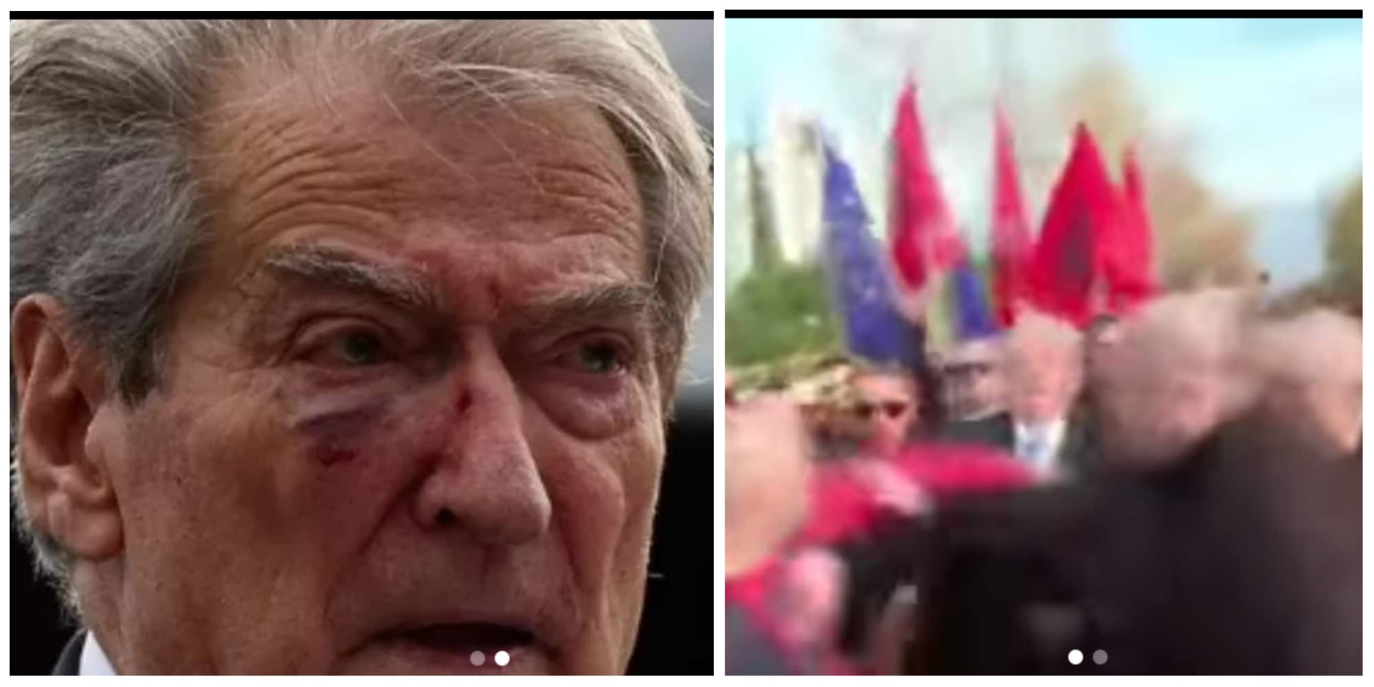 Nigerians React As Thug Punches Former Albanian President Sali Berisha In The Face (Video)