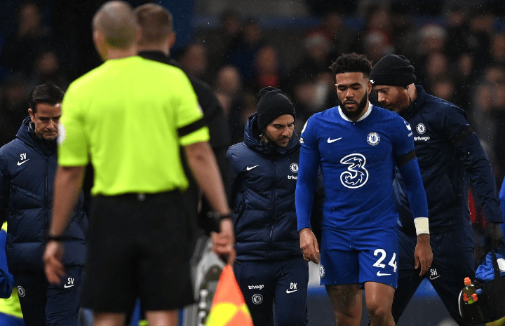 Reece James played for 53 minutes at Stamford Bridge Against Bournemouth on Tuesday before he was taken off due to pain in the same knee.