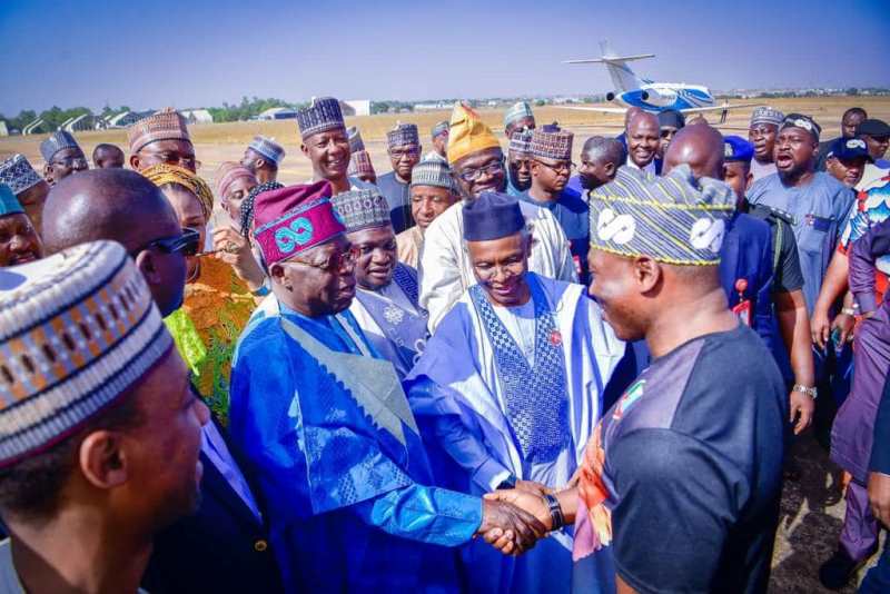 Tinubu Meets Amokachi Ahead Of APC Mega Rally In Kaduna - [Photos]