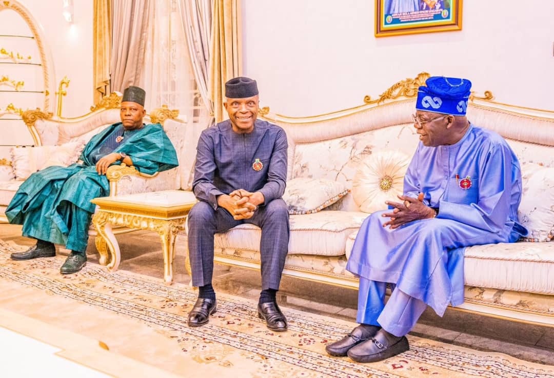 Moment Osinbajo Arrives Tinubu's Residence In Abuja